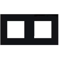 PLAQUE DOUBLE QUADRO 45 - NOIR MAT - 45920TPM